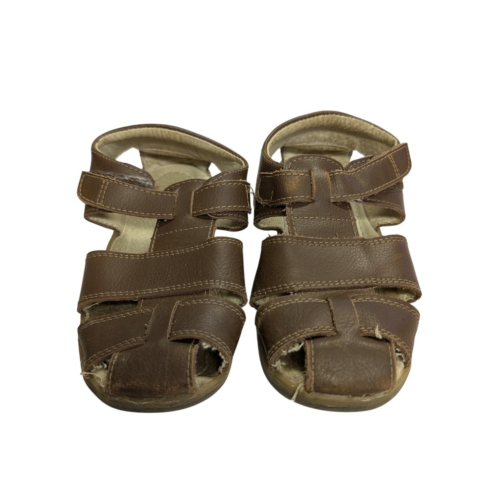 See Kai Run Jude IV Brown Fisherman Sandals Leather Flexible Toddler Size 12 - Picture 3 of 11